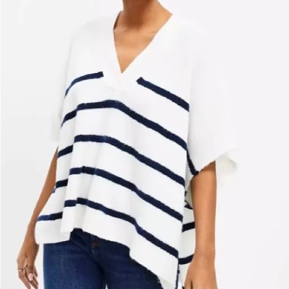 Super soft brand new with tag Loft nautical Sweater oversized and so soft! - Picture 1 of 3